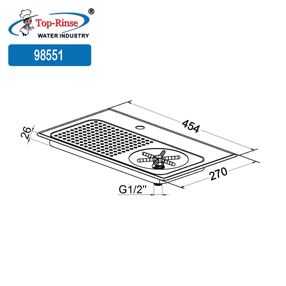 Bar Glass Sink Espresso Rinser With Side Spray Drain and Drip Tray Glass Rinser And Pedestal Push Back Single Glass Filler