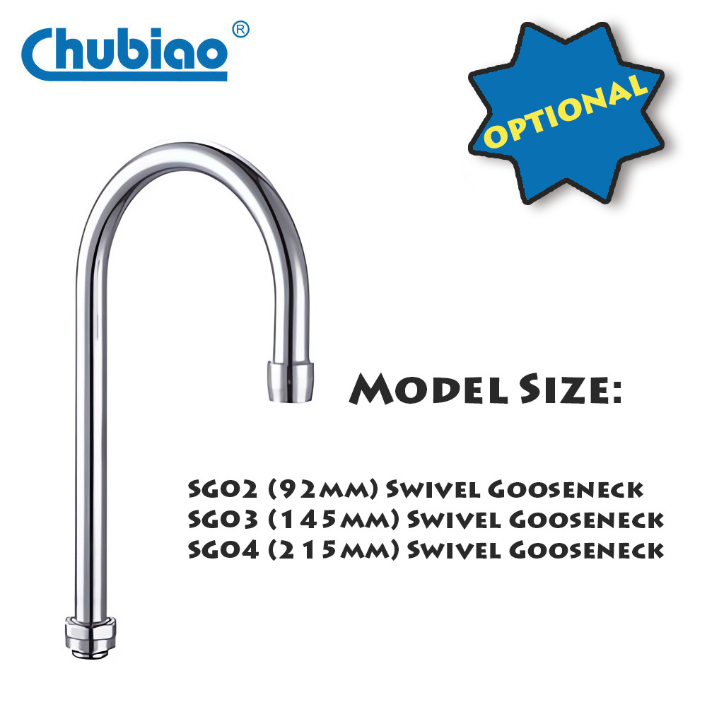 4 inches center Swan Neck Kitchen Sink Tap Faucet Dual Lever 360 Swivel Deck mounted kitchen faucet