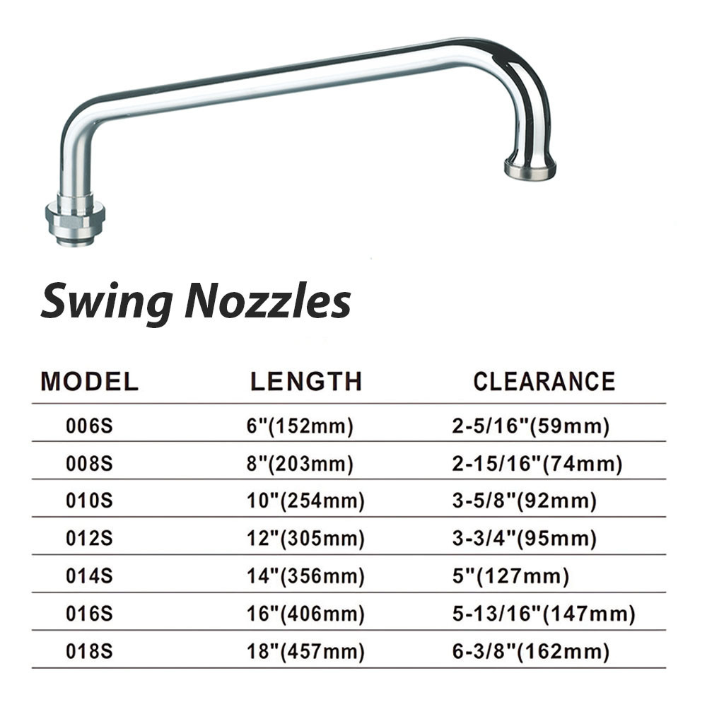 9813-12 Double Pantry Faucet Deck-mounted Faucet with Swing Nozzle 12''length Kitchen Dual Handle Brass Deck Mounted Industrial