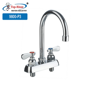 9800-P3 Copper Kitchen Faucet High Quality Single Lever Pull Down Single Handle Brass Deck Mounted Industrial Faucet