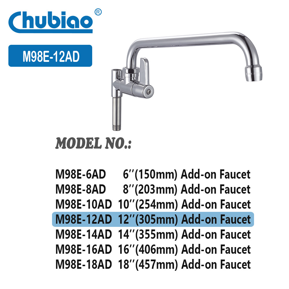 Double Hole Deck Kitchen Mixer Faucet with Sink Spray Head 39 Inch High Pressure Commercial Pre Rinse Faucet Taps