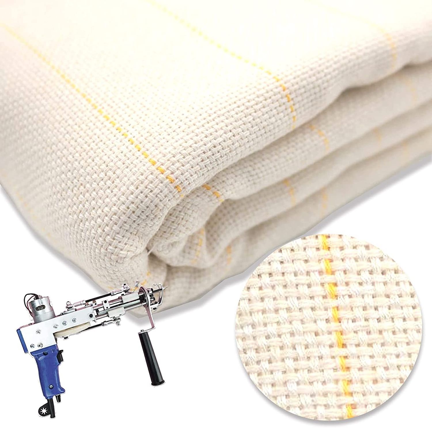 Hot selling white embroidery roll cotton carpet backing primary monks tufting cloth fabric