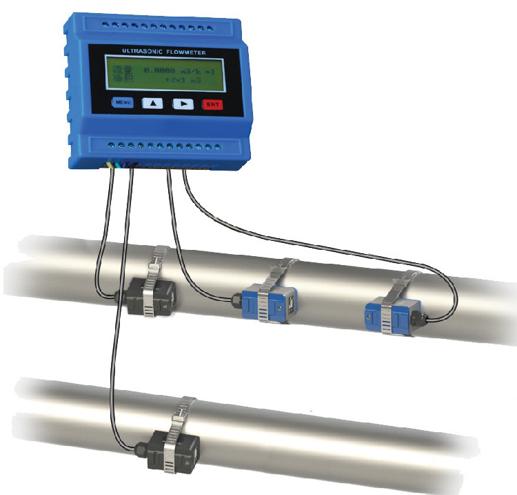 Modular digital clamp-on flowmeter and clamp-on ultrasonic flow meter for flowmeter clamp on