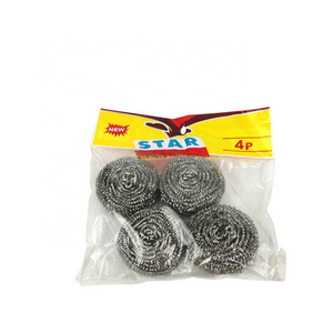 4PK Customized kitchen cleaning stainless steel pot scourer