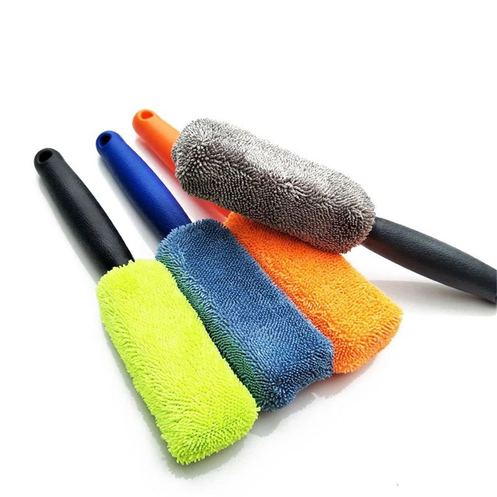 Microfiber Wheel Rim Brush For Car Trunk Motorcycle Auto Detailing Brush Car Wash Detailing Car Cleaning Brush