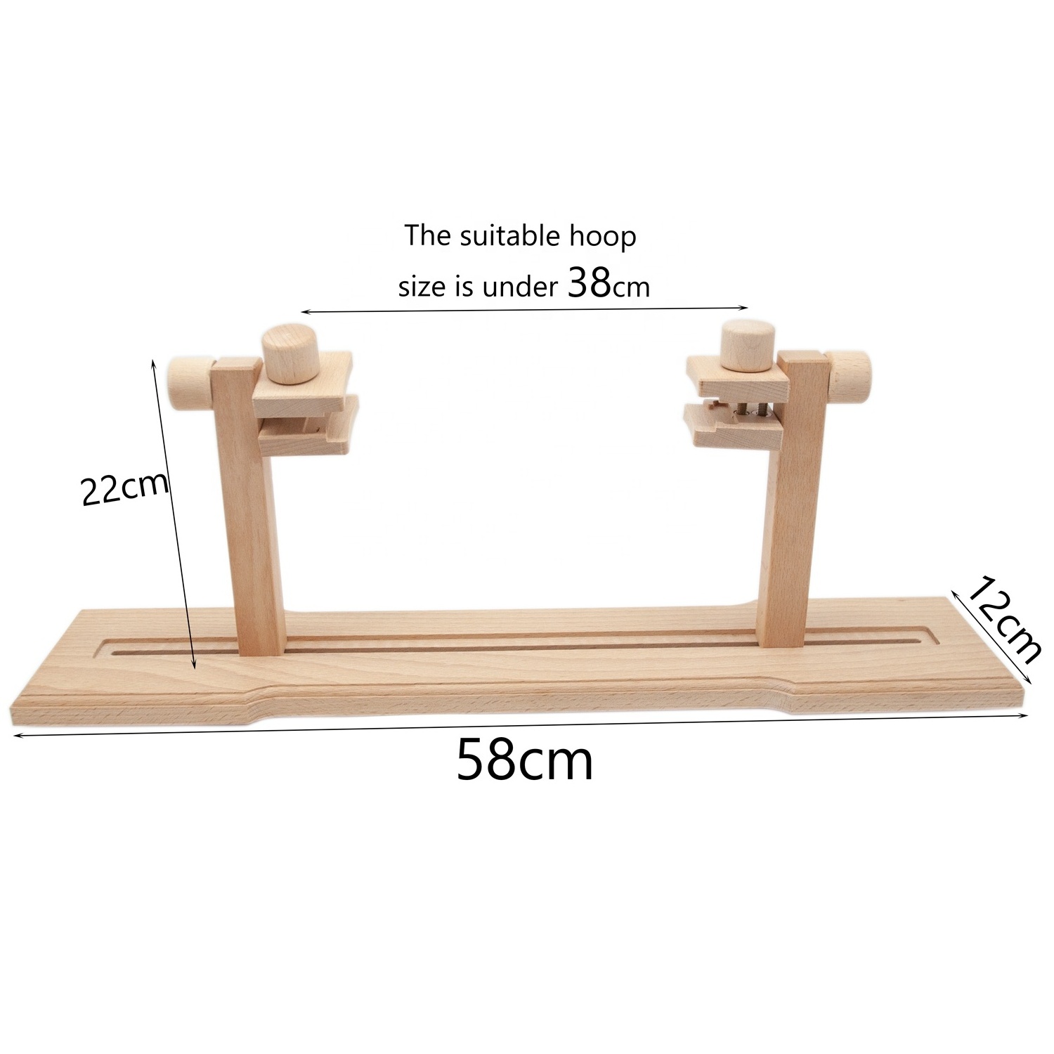 Seat 360 Degree Rotatable Embroidery Frame Adjustable Wooden Cross Stitch Embroidery Lap Stand Frame Big size