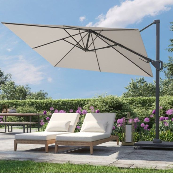 Good luck high quality rectangular patio garden umbrella outdoor waterproof garden umbrella