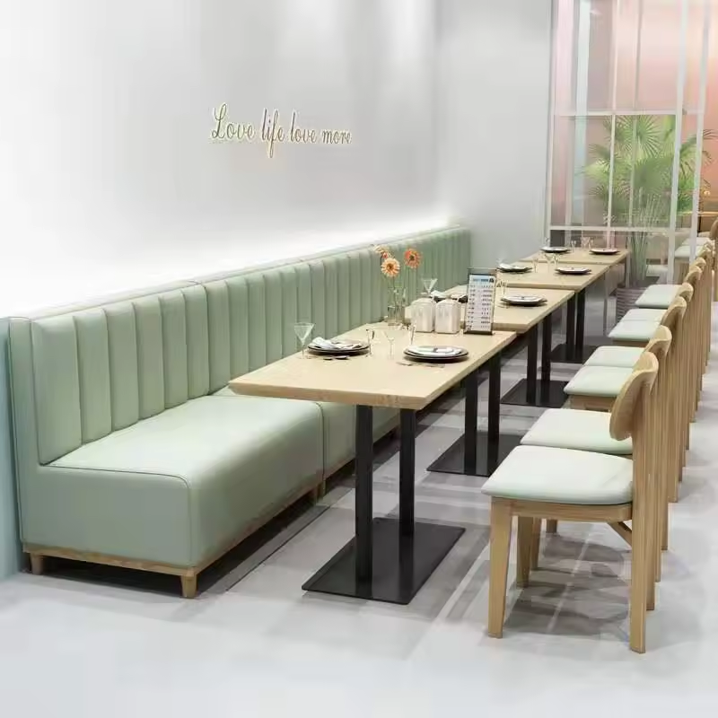 Wonderful design Restaurant Project Furniture Cafe Bar Hamburger Shop KTV Club Velvet Restaurant Sectional Sofa Booth Seating