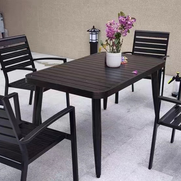 High Quality retro vintage garden Furniture metal iron steel restaurant outdoor patio table