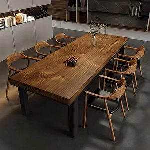 Popular customize size office Rustic Kitchen furniture Wood Restaurant Dining Table