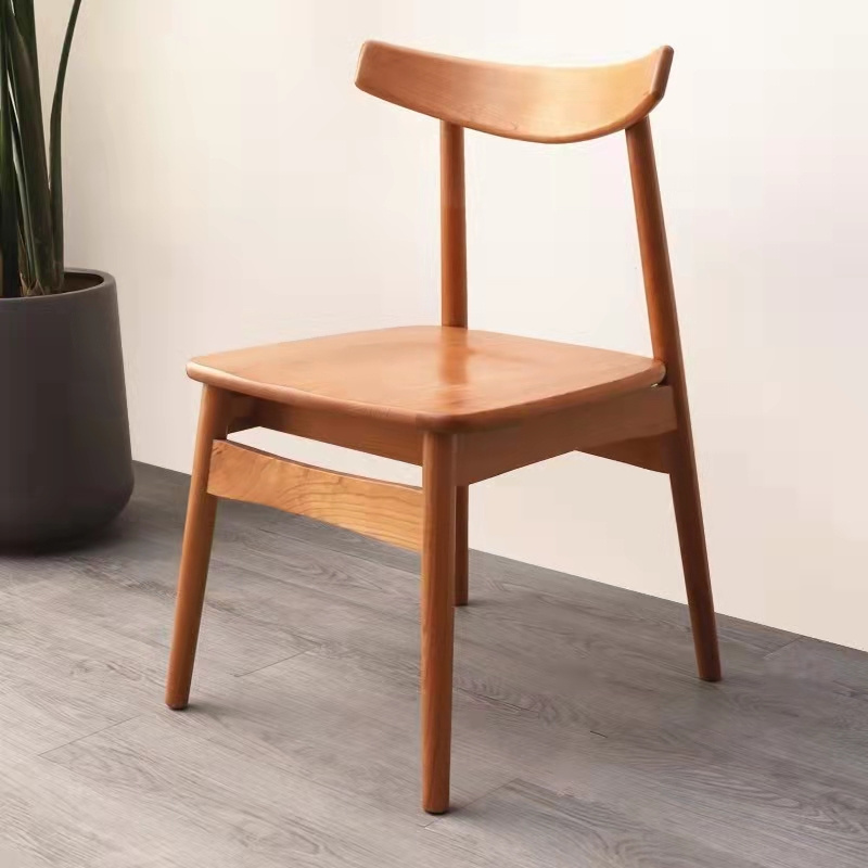 Commercial Nordic retro classic solid wood arm Hans Wegner horne office restaurant dining kitchen wooden chair