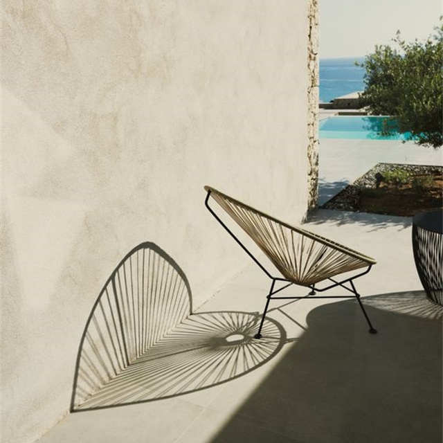 Outdoor Furniture Customized Contemporary Plastic String Chair Outdoor Garden Chair