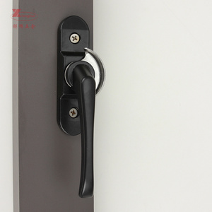 Long handle  crescent lock black window  lock with HOOK