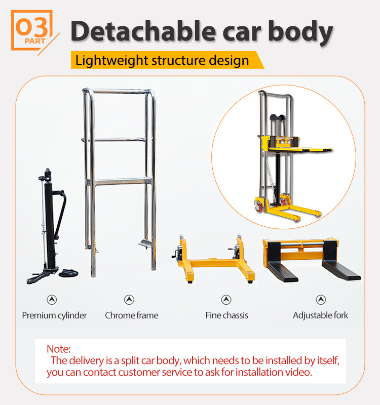 Hot selling 3000kg 3 ton pump weigh hydraulic hand forklift trolley truck price manual lifter hand stacker