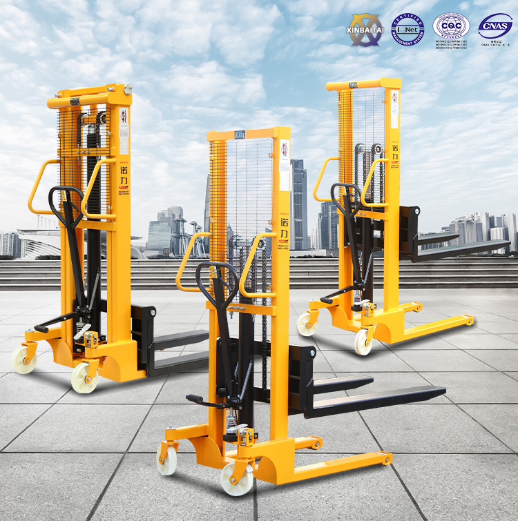 High Quality Truck 2080mm Height Hand Pallet Manual Stacker Forklift 1 1.5 2 Ton Manual Hydraulic Stackers