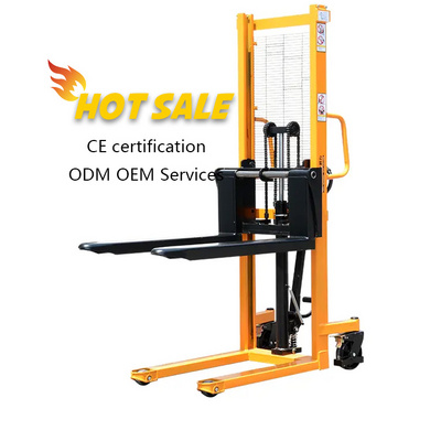 High Quality Truck 2080mm Height Hand Pallet Manual Stacker Forklift 1 1.5 2 Ton Manual Hydraulic Stackers