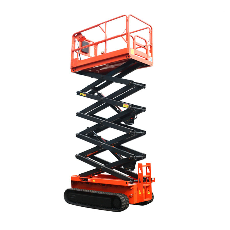 Ce Iso Certification Self Propelled Scissor Lift On Tracks Rough Terrain Scissor Lift Platform