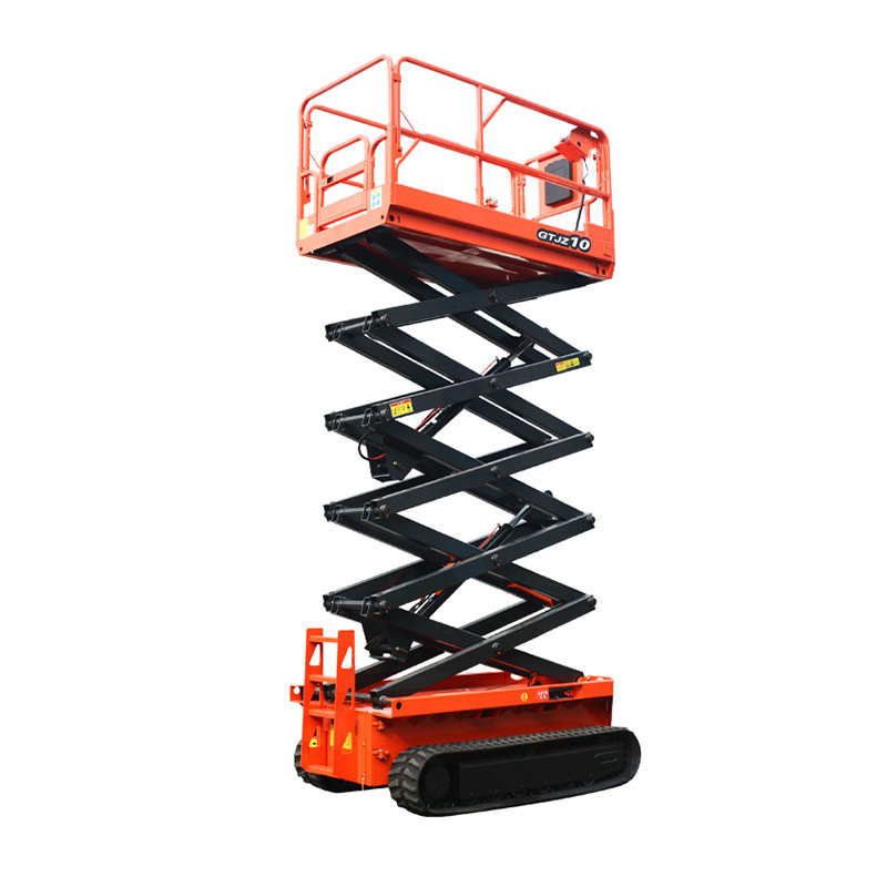 Ce Iso Certification Self Propelled Scissor Lift On Tracks Rough Terrain Scissor Lift Platform