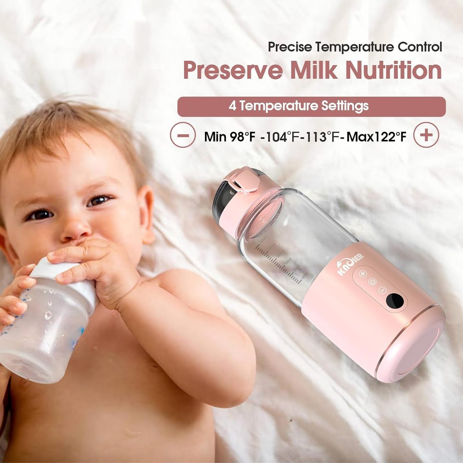 Portable Constant temperature water glass baby feeding bottle water warmer rechargeable milk warmer