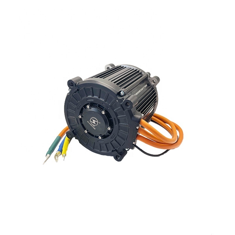 QSmotor mid drive 180 90H 8000W Encoder motor permanent magnet motor peak power 16000W  gear differential motor