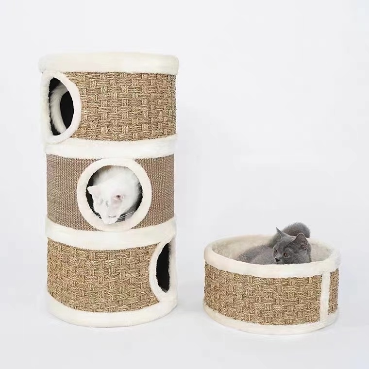 Cat Product High Quality Small Funny Modern Wooden Cat Climbing Tree House Tower For Cats