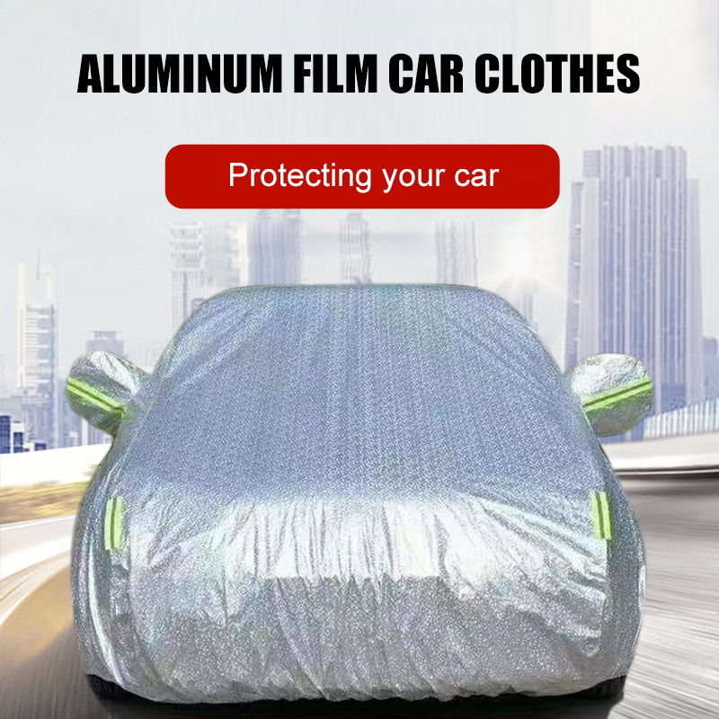 Waterproof Aluminium Cotton PEVA Automatic Car Cover Heat UV Resistant Exterior Car Accessories Customized Outdoor Car Cover