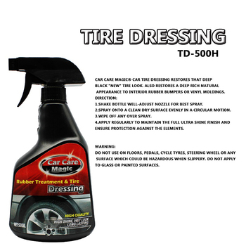 Preparation of automobile tire care agent with water borne tire wax 500ml polishing coating