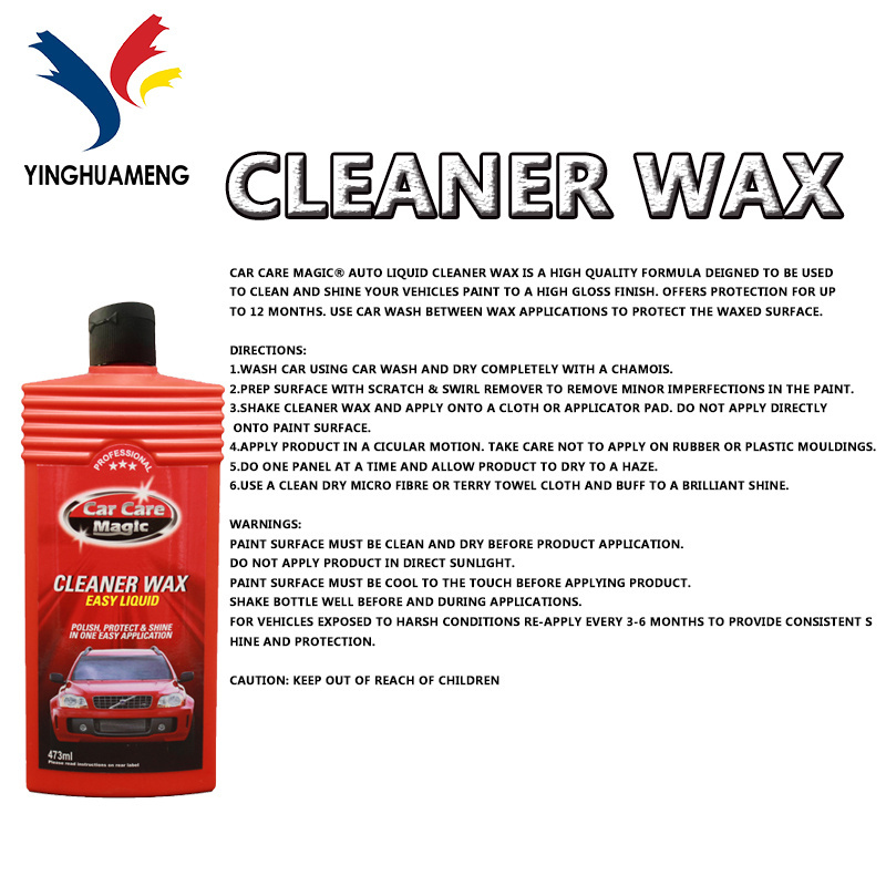 Manufacturer Provide Super Formula high quality Carnauba Car Wax Polish Clear Coat Eco Material Origin Type Care Certificate