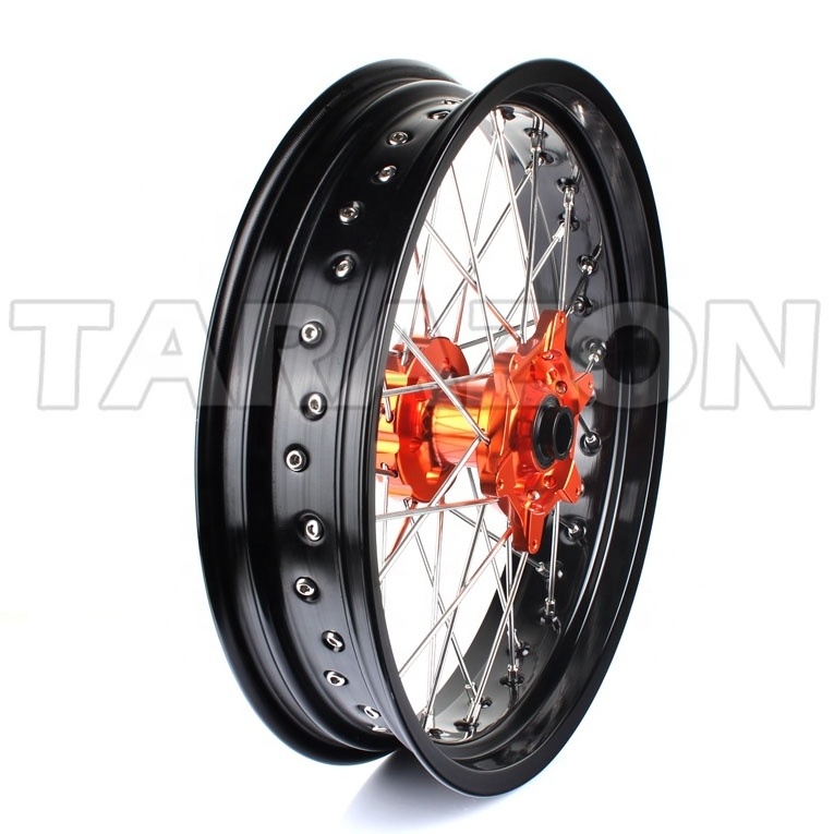 17 inch CNC aluminum supermoto Motorcycle spoke wheels for KTM