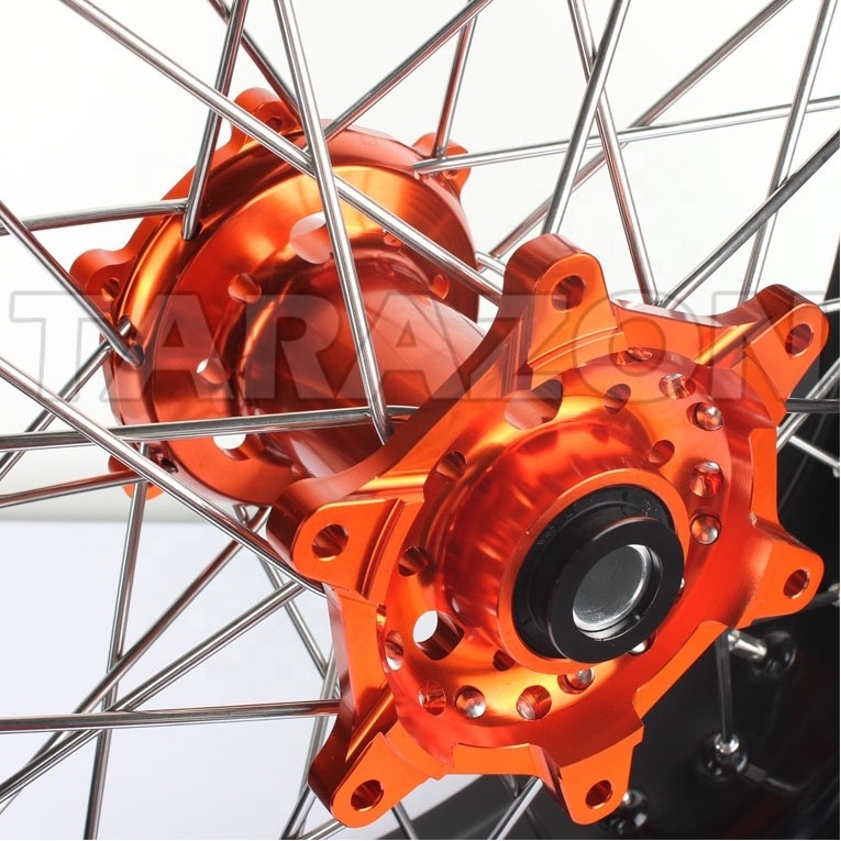 17 inch CNC aluminum supermoto Motorcycle spoke wheels for KTM