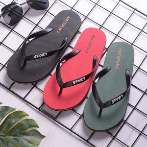 Cool flip flops for men's summer anti slip slippers clip on feet trend wear-resistant outdoor flip flops summer beach slippers