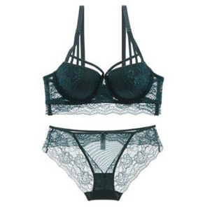 new arrival women sexy lace bra set adjustable gather thin on top thick on bottom underwear underwire bra