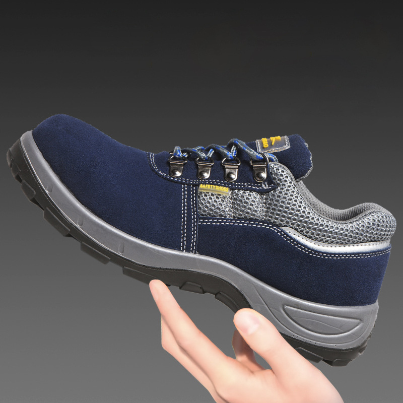 Wholesale Steel Toe Lightweight fashion lace-up work shoes Breathable Puncture Proof Comfortable safety shoes for men