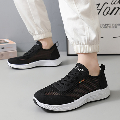 Men's Walking Style of Casual Shoes Slip On Mesh Running Sneakers Light Breathable Zapatillas Sport Zapatos Schuhe Footwear