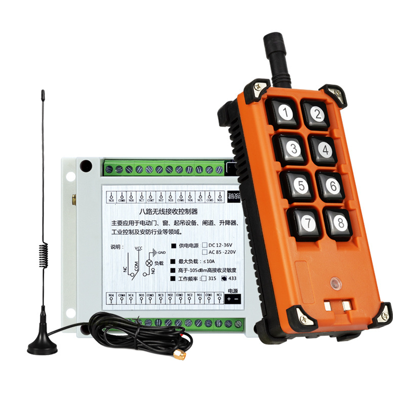 Hot Sale 433Mhz 6V Industrial 8 Button Wireless RF Remote Controller Enclosure Shell For Electric Hoist/ Overhead Crane