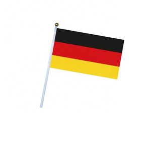 Cheap Hand Held Small Mini Germany Flag German Flag Round Top National Stick Country Flags