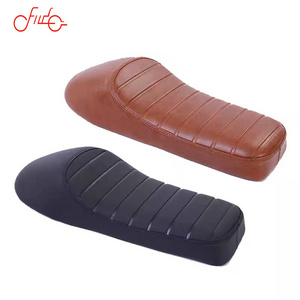 Wholesale High Quality Black Motorcycle Cafe Racer Seat Custom Vintage Hump Saddle Flat pan Retro Seat  For CB400 CL200 XJ650