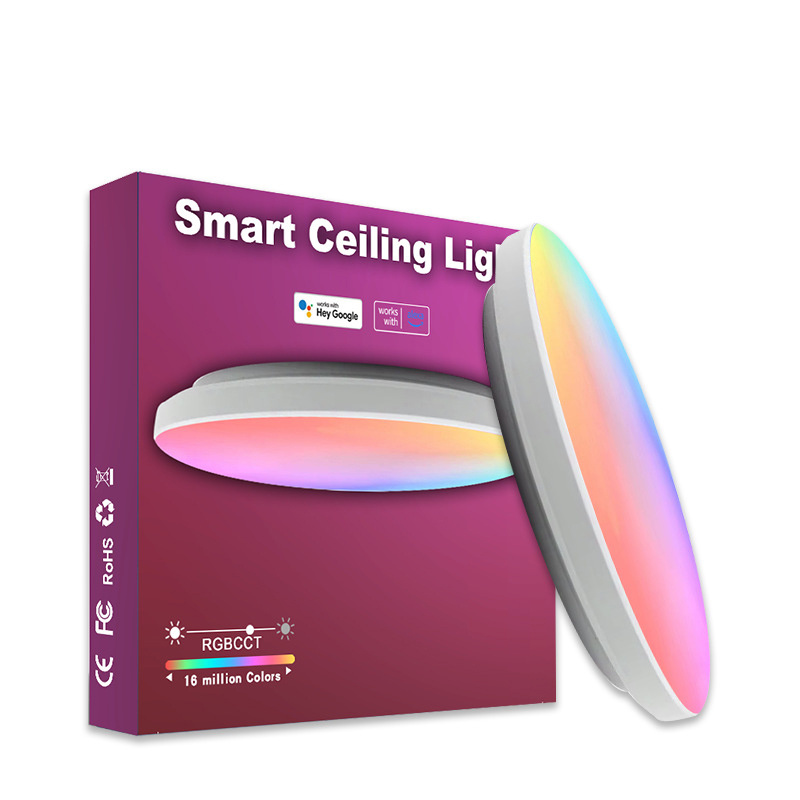 Modern Smart Ceiling Lamps 220V RGBCW CCT Bluetooth WIFI APP Voice Control with Alexa Google Smart Home Led Lights