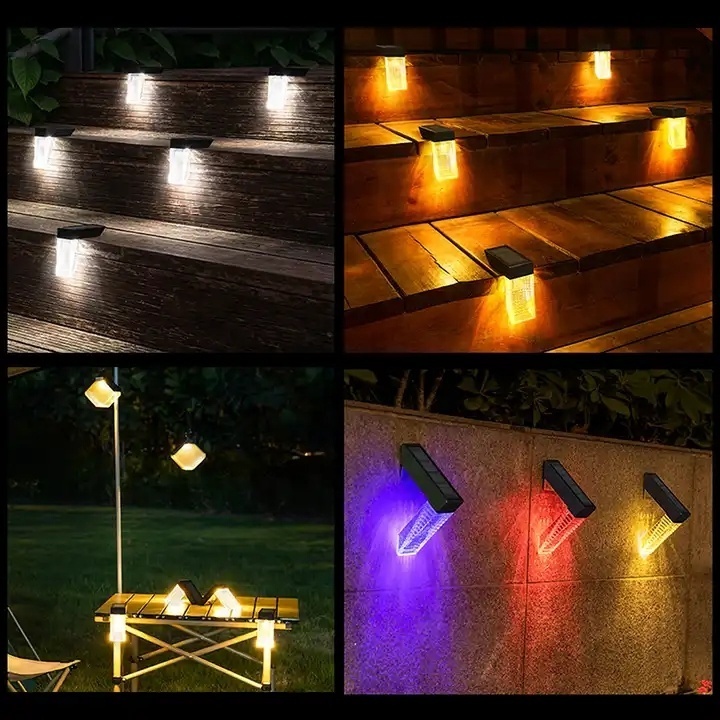 Modern Design Solar Outdoor Lights Led Gate Landscape Lighting for Lawn Garden Villa yard RGB Warm White Outdoor Solar Light