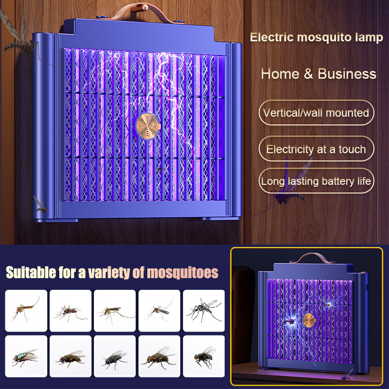 Portable Mosquito Killer Lamp Electric Shock LED Electric Mosquito Lighting Wall Mounted Suction Fly Trap Lamp For Home Outdoor