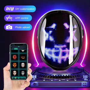 LED Lighted Gesture Face Transforming Masks Rechargeable App Control Screen Mask Festival Programmable LED Party Cosplay Mask