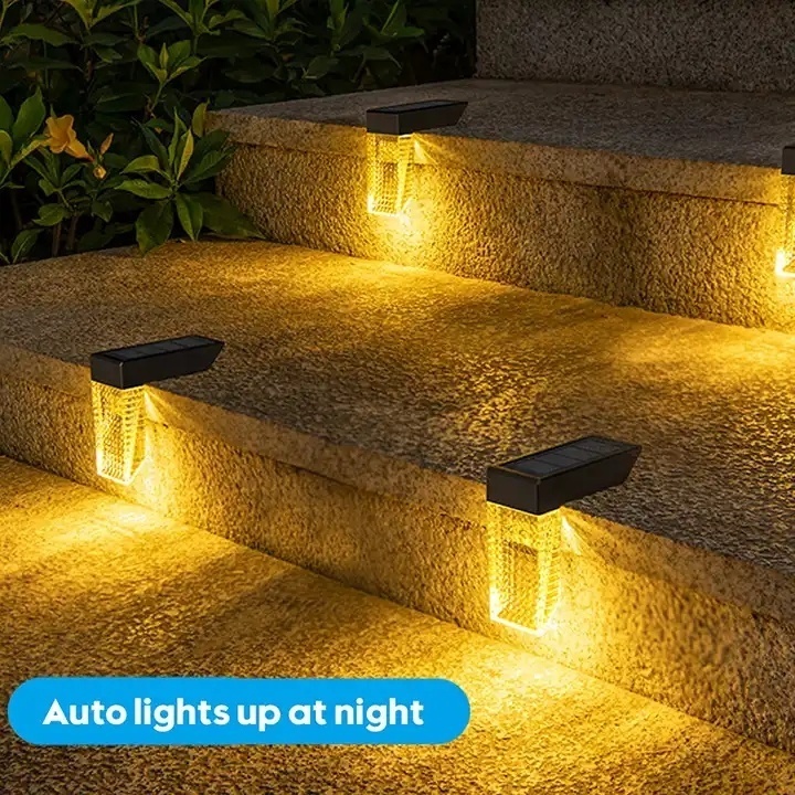 Modern Design Solar Outdoor Lights Led Gate Landscape Lighting for Lawn Garden Villa yard RGB Warm White Outdoor Solar Light