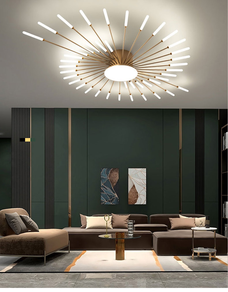 Modern Firework Led Ceiling Lamps Room Decoration Bedroom Kitchen Chandelier Living Room Lighting Luxury Ceiling Pendant Light