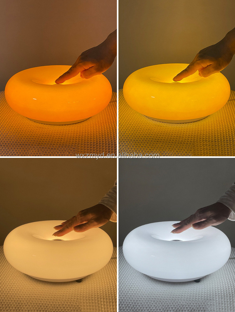 Modern Design Wembley Donut Wall Lamp Light Bedroom Touch Glass Orange Mushroom Bauhaus Bedside Table Lamp Atmosphere Lights