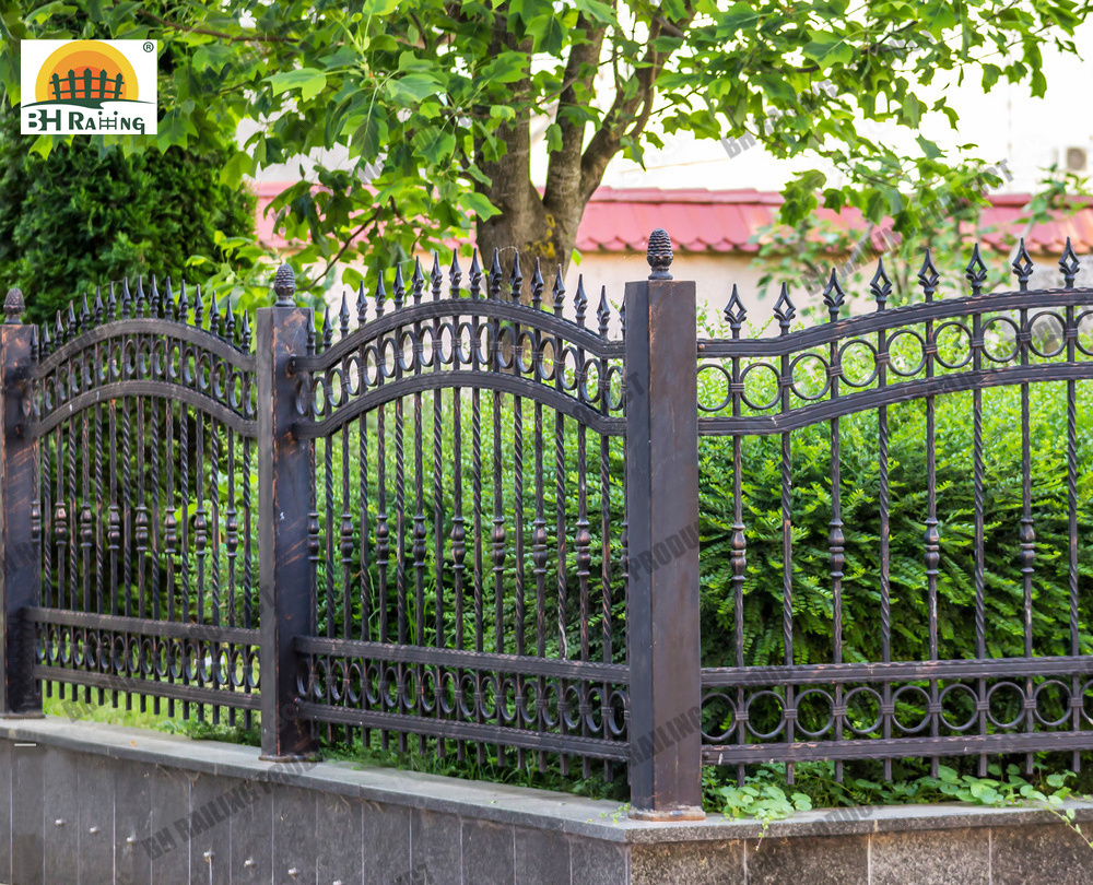 popular design decorative wrought iron fence steel fence metal fence