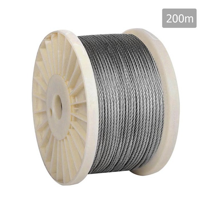 Coated Lock Wire Slings Wire Rope Braid Loop Stainless Steel 1*7 Galvanized within 7 Days Stainless Steel Cable 316 Sus 304 Rope