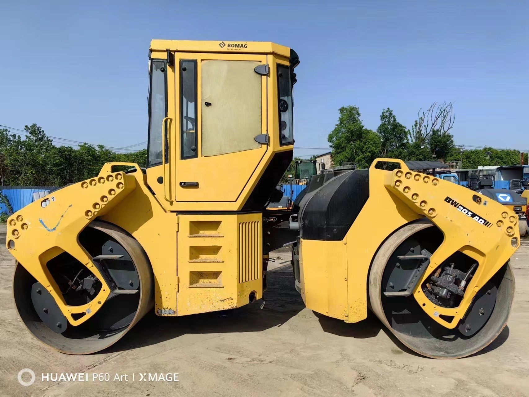 Hot Selling BOMAG BW 202 203 AD-4 Used Road Roller Asphalt Compaction Vibrating Small 13 Ton Double Drum Tandem Rollers For Sale