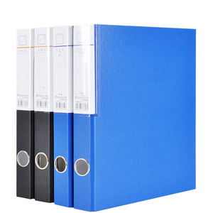 Custom 2 Hole Ring Binder Cardboard Clip File Folder A4 Paper Classic Black Blue File Folder