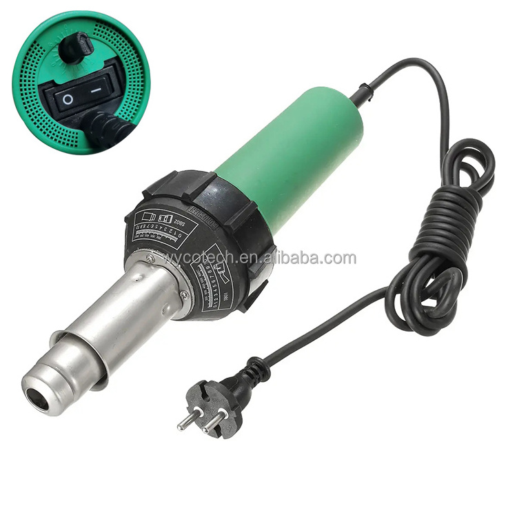 1600W Plastic Welding Hot Air Gun with 2Pcs Speed Welding Nozzle and Extra HE Rod Welding