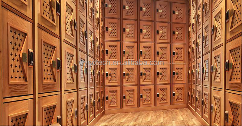 Made of Spain Cedar Custom Solid Wood Lighting Tobacco Display Cabinet Smoke Cigar Shop Furniture Luxury Cigar Shop Display